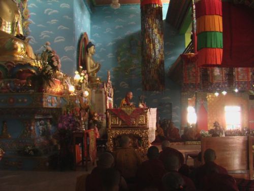 H.H. 17. Gyalwa Karmapa 17. Karmapa auf dem Thron